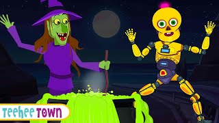 Witch Cooking For Skeleton Robot  Five Skeletons And More Spooky Song By Teehee Town [upl. by Alleroif]