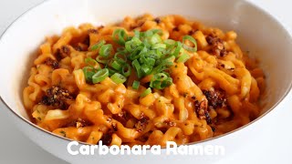 TikTok Viral Buldak Carbonara Ramen Hack  The Creamiest Ramen Ever [upl. by Roxy]