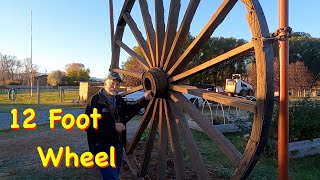 A 12 Foot Logging Wheel Rebuild Begins  Engels Coach Shop [upl. by Kashden655]