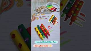 How To Make Hiliter pen Using Earbuds  Easiest kids Craft idea viralshort youtubeshorts shorts [upl. by Dustie]