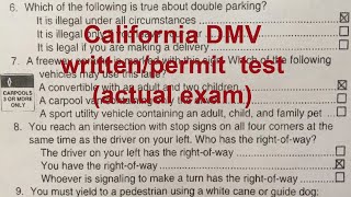 2024 California DMV Written Permit test Actual ExamOriginal exam 2024 California DMV written tests [upl. by Lainey28]