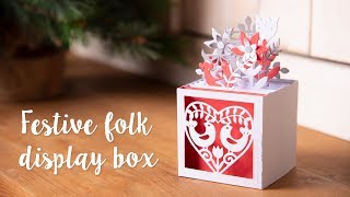 How to Make a Christmas Card in a Box  Sizzix [upl. by Eenahc]