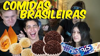 GRINGOS PROVANDO COMIDA BRASILEIRA [upl. by Adnauqal773]