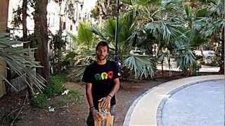 Aprendiendo a frenar con el longboard  Footbrake [upl. by Dnana]