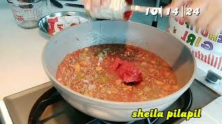 Home Made Easy Bolonegse Sauce Recepi sheila pilapil [upl. by Willock]