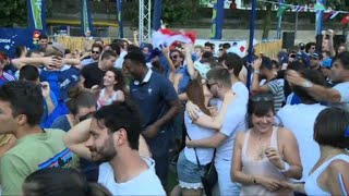 World Cup Parisians celebrate Frances second goal [upl. by Punke]