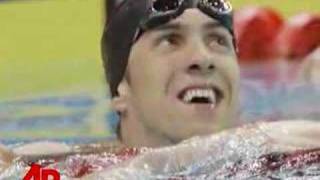 Michael Phelps Breaks 400 Meter Swim Record [upl. by Anitnamaid]