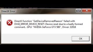 How to fix Directx function quotGetDeviceRemovedReasonquot FIX 2019  Windows 10  Any Games [upl. by Kennett392]