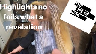 Freehand Balayage Highlight Hair  No Foils  Bleaching Hair [upl. by Ahsirkal705]