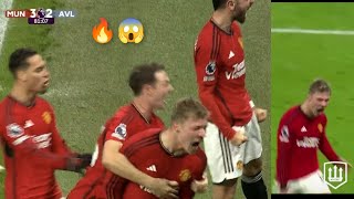 OMG Old Trafford go crazy after Hojlund goal 🔥 Manchester United vs Aston Villa unbelievable [upl. by Trofmoc]