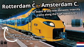 Rotterdam  Amsterdam the Netherlands on board of the Intercity Direct along the high speed line [upl. by Drofniw]