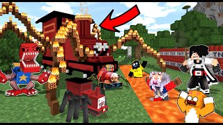 AZUYA BUAT RUMAH AMAN VS CHOO CHOO CHARLES DI MINECRAFT TAPI ISI 1000 TRAP PRANK [upl. by Aernda199]