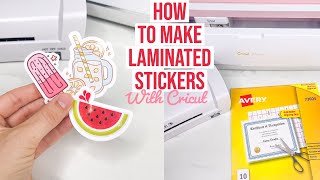 HOW TO LAMINATE STICKERS WITH CRICUT [upl. by Barna449]