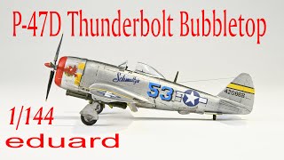 P47D Thunderbolt Bubbletop Eduard 1144 [upl. by Nnauol]