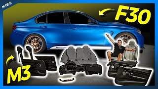 Installing FULL F80 M3 interior in my 335i GIVEAWAY CAR I hope it fits 😬 [upl. by Areid]