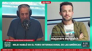 Imperdible crónica de Bercovich sobre la extraña noche de Javier Milei [upl. by Notac]