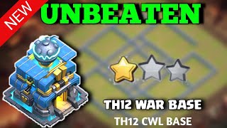 New Best Th12 War Base With Link  Th12 TrophyFarming Base  Base Th12 Terkuat Copy Link 2024 [upl. by Oinotna]