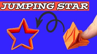 Origami Jumping Star  How to Make a Paper Star  DIY Fidget Toy Pop It [upl. by Calisa]