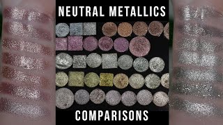 Comparing Sparkly Neutral Metallic Eyeshadows  Terra Moons Devinah Glaminatrix Adept  more [upl. by Vince]