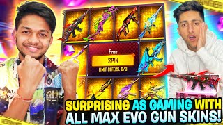 Upgrading All Evo Gun Skin In As Gaming Account 🤯 0 To Level 7  MAX 😧RIP 1Lakhs Diamonds Free Fire [upl. by Adolfo]