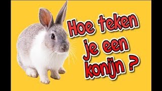 Hoe teken je een konijntje Kinderen leren tekenen [upl. by Audrey304]