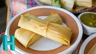 Tamales de Rajas con Queso  Poblano Cheese Tamale Recipe Hilah Cooking [upl. by Asoj]