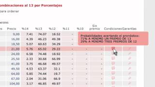 Quinielistaes  Combinaciones reducidas al 13 [upl. by Milinda]