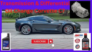 Corvette C7 Z06 Transmission Filter and Differential Fluid Replacement 75W90 Amsoil [upl. by Eustazio]