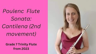 Poulenc Flute Sonata Cantilena  2nd movement  Grade 7 Trinity Flute [upl. by Treva690]