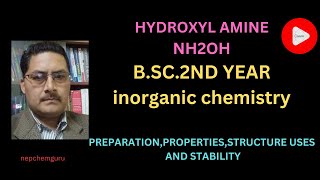 NH2OHhydroxylamineinorganicchemistrybsc2ndyearchemistry [upl. by Boylston]