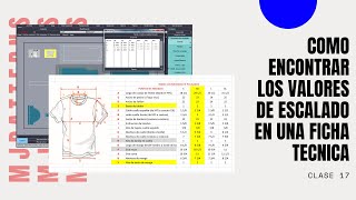 CURSO LECTRA MODARIS V8 VIDEO17  COMO ENCONTRAR LOS VALORES EN LA FICHA TECNICA PARA EL ESCALADO [upl. by Reta254]