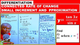 CONNECTED RATE OF CHANGESMALL INCREAMENT APPROXIMATION [upl. by Emelina]