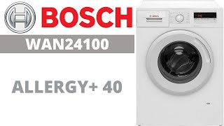 Bosch Serie 4 WAN24100 Washing Machine  Allergy 40 [upl. by Simsar]