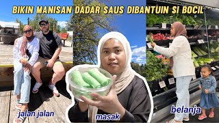 BIKIN MANISAN DADAR SAUS KESUKAAN ANAKKU🤩 BOCIL TURUN TANGAN BANTUIN DI DAPUR alhamdulillah [upl. by Oirasor]