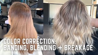 Transformation from Brunette to blonde color correction  tutorial with formulas [upl. by Abate708]