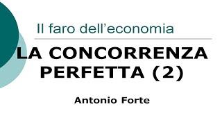 Lezione la concorrenza perfetta 2 Prezzo domanda ricavo marginale ricavo medio [upl. by Teerell389]