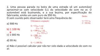 Acústica Efeito Doppler  Exercícios  Prof Ribeiro [upl. by Abdul]