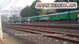 KERETA API CARGO PARCEL MELEWATI STASIUN BEKASI [upl. by Naresh]