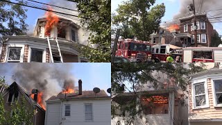 Passaic NJ Fire Department operates at a 4th Alarm Fire 74 Passaic St July 27th 2020 [upl. by Berns720]