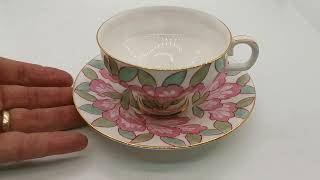 Antique Royal Doulton China Art Deco H4150 Teacup amp Saucer [upl. by Noicnecsa]