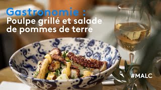 Gastronomie  poulpe grillé et salade de pommes de terre [upl. by Jacob]