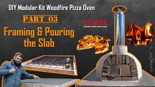 How to frame amp pour the slab  Part 03  DIY Woodfire Pizza Oven🍕 [upl. by Elfrieda]