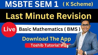 LIVE  Basic Mathematics  KT Exam  Last Minute Revision  Toshib Tutorials [upl. by Ioyal569]