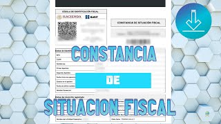 Descarga tu constancia de situación fiscal [upl. by Stoeber]