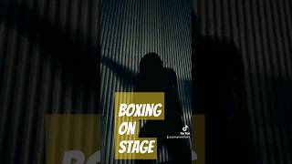 Boxing in Stageshortsshadowboxingfyptraining [upl. by Leuqim]