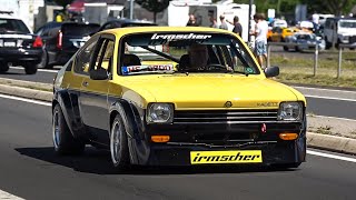 Classic Cars amp Oldtimer at the Nürburgring Pantera BMW 507 Opel Manta Renault 5 Turbo DBR1 [upl. by Enymzaj]