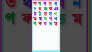 বাংলা ব্যঞ্জনবর্ণ ক খ গ ঘ  Bangla Banjonborno  Bangla Alphabets  shortsvideo shorts alphabet [upl. by Hollerman]