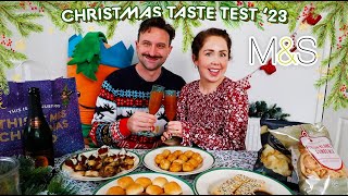 MampS CHRISTMAS TASTE TEST 2023  Taste Testing New In Christmas Food MampS [upl. by Abelard]