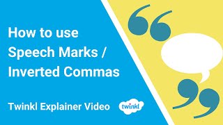 How to use Speech Marks  Inverted Commas [upl. by Yentruok]