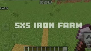 Minecraft Iron Farm  Bedrock 121 MCPE [upl. by Atsahc327]